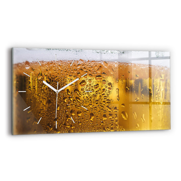 Horloge murale horizontale Une chope de bière