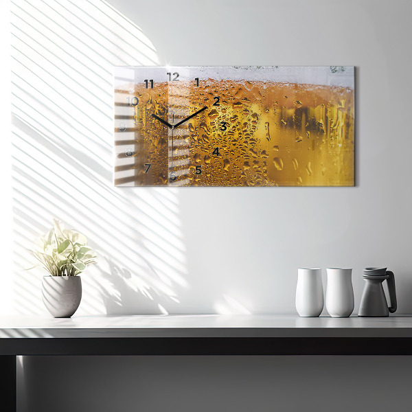 Horloge murale horizontale Une chope de bière