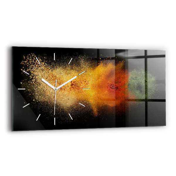 Horloge murale horizontale Épices dispersées