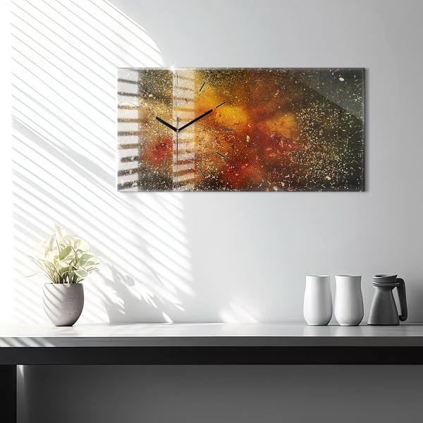 Horloge murale horizontale Abstraction des épices