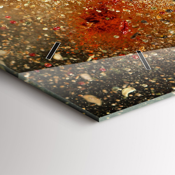 Horloge murale horizontale Abstraction des épices