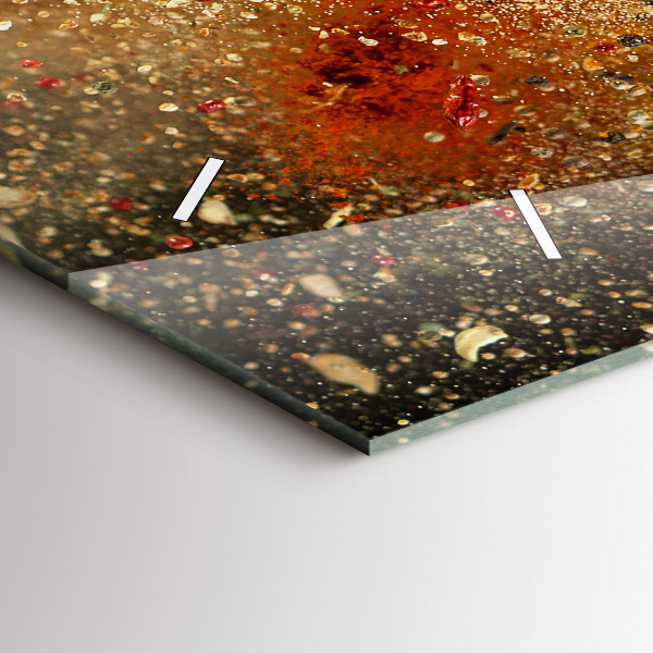 Horloge murale horizontale Abstraction des épices