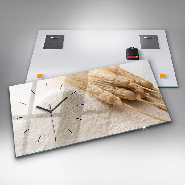 Horloge murale horizontale Farine