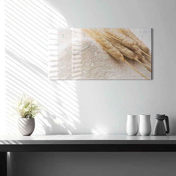 Horloge murale horizontale Farine