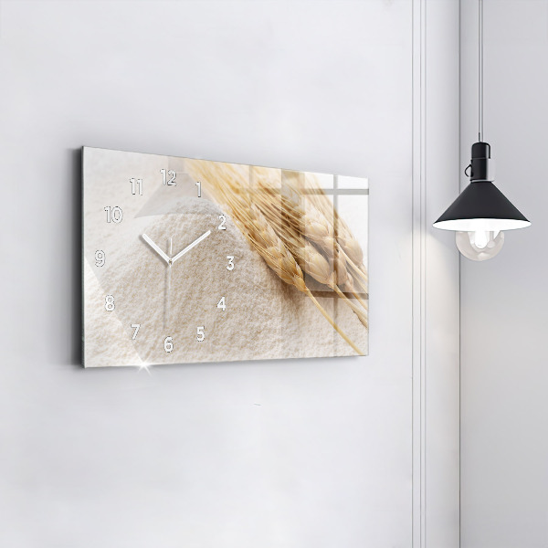 Horloge murale horizontale Farine