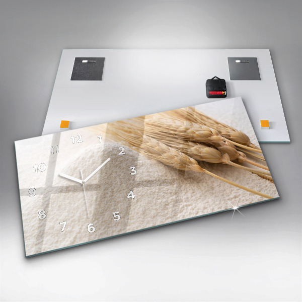 Horloge murale horizontale Farine