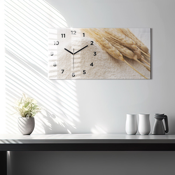 Horloge murale horizontale Farine