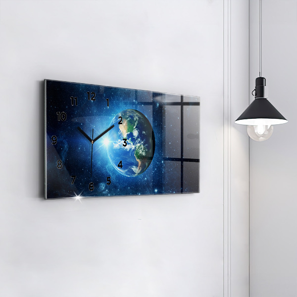 Horloge murale horizontale Terre et Galaxie – NASA