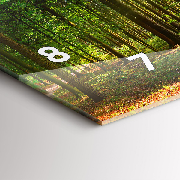 Horloge rectangulaire horizontale Lever de soleil dans la forêt