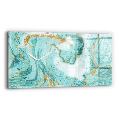 Horloge murale horizontale Texture de marbre