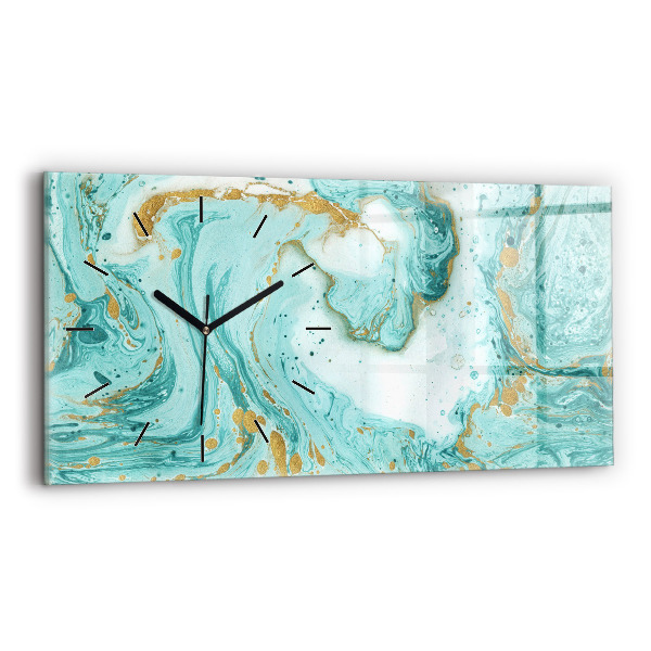 Horloge murale horizontale Texture de marbre