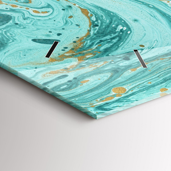 Horloge murale horizontale Texture de marbre