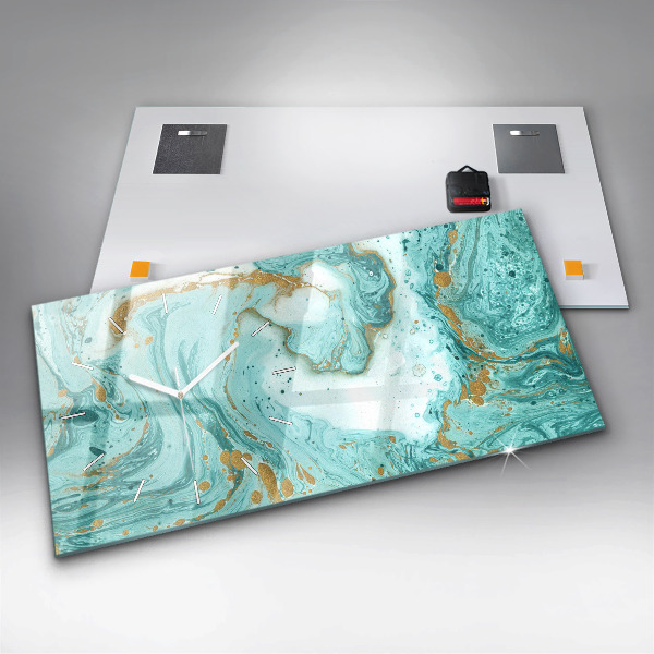 Horloge murale horizontale Texture de marbre