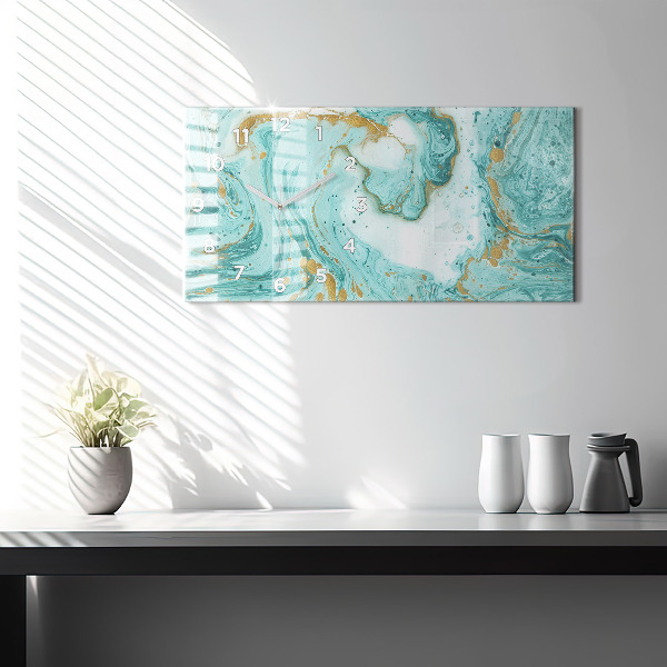 Horloge murale horizontale Texture de marbre