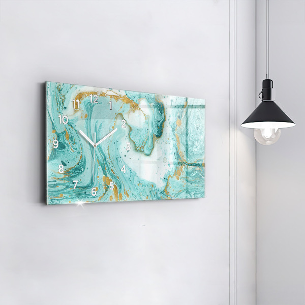 Horloge murale horizontale Texture de marbre