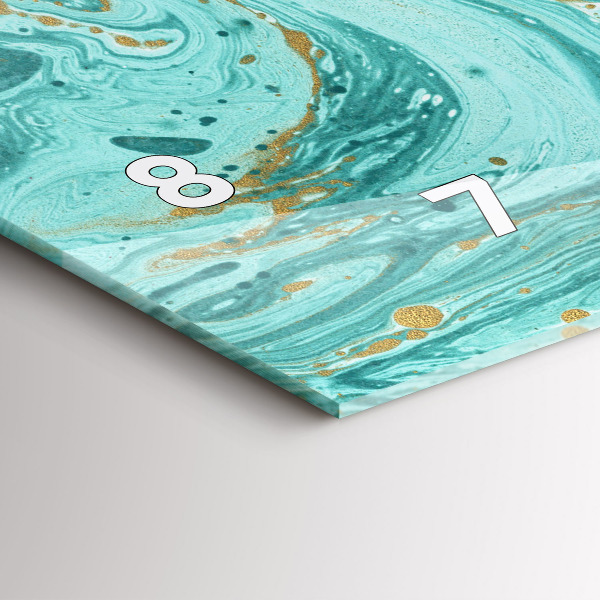 Horloge murale horizontale Texture de marbre