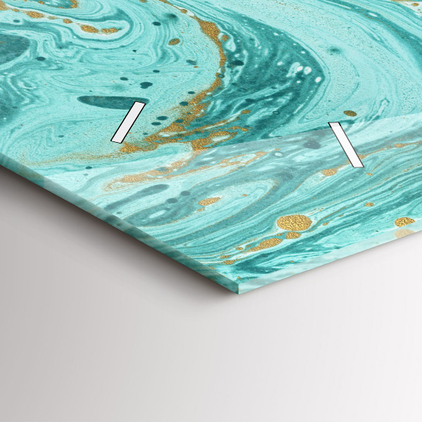 Horloge murale horizontale Texture de marbre