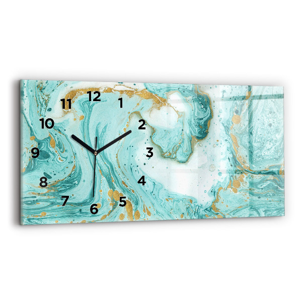 Horloge murale horizontale Texture de marbre