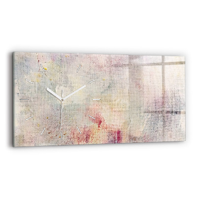 Horloge rectangulaire horizontale Abstraction peinte