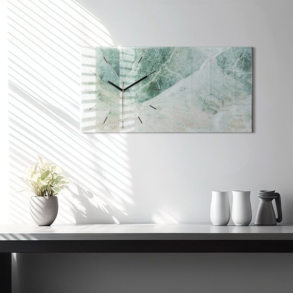 Horloge rectangulaire horizontale Texture de pierre de marbre