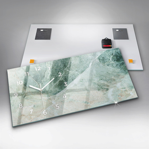 Horloge rectangulaire horizontale Texture de pierre de marbre