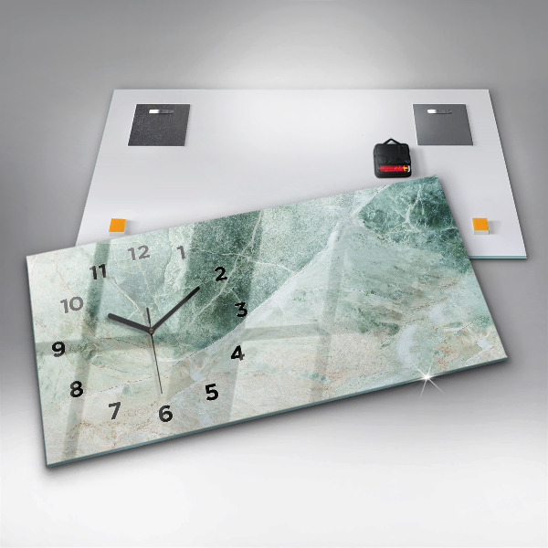 Horloge rectangulaire horizontale Texture de pierre de marbre