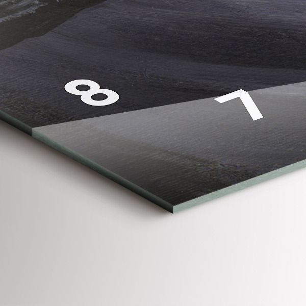 Horloge murale horizontale Corbeau au clair de lune