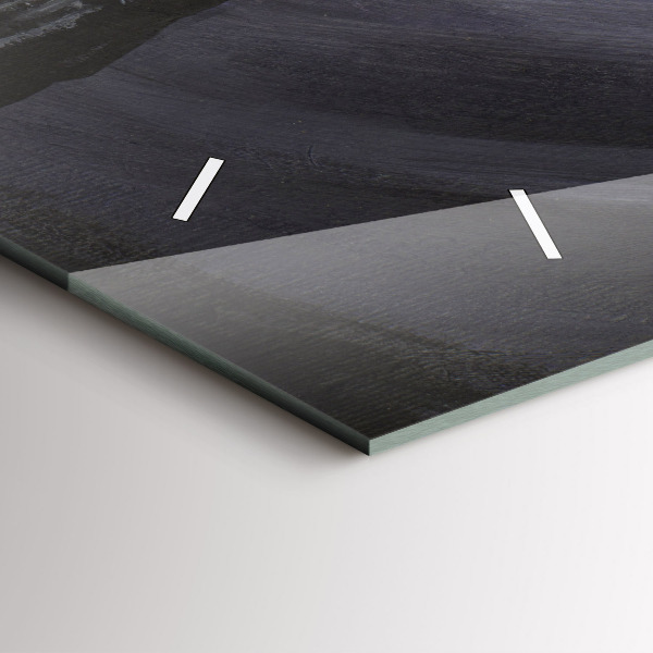 Horloge murale horizontale Corbeau au clair de lune