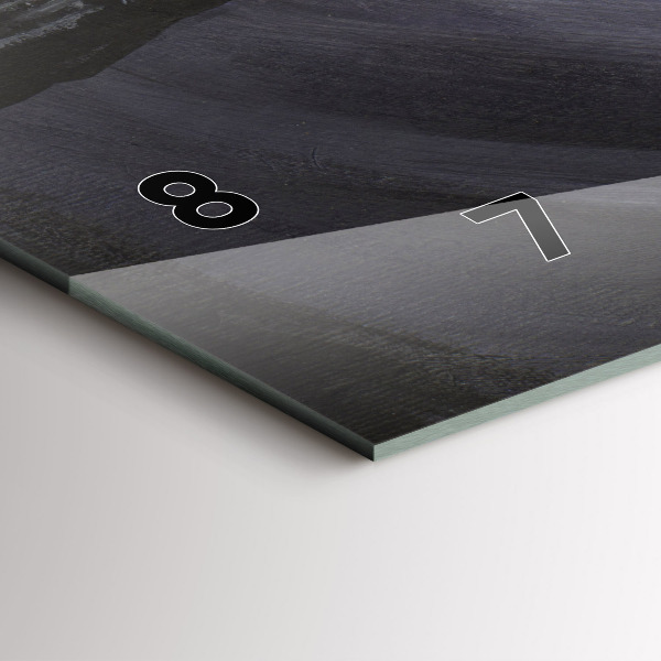 Horloge murale horizontale Corbeau au clair de lune