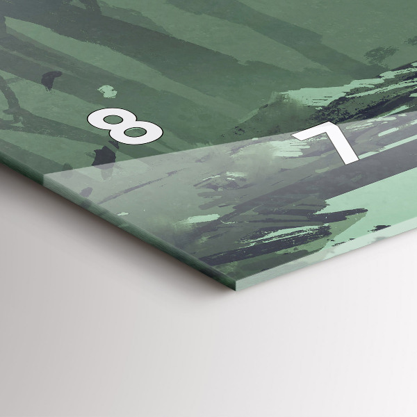 Horloge murale horizontale Samouraï dans la forêt