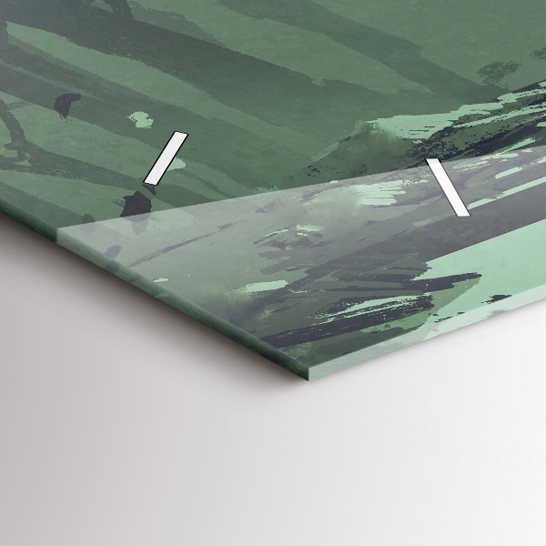 Horloge murale horizontale Samouraï dans la forêt