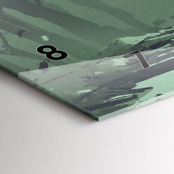 Horloge murale horizontale Samouraï dans la forêt