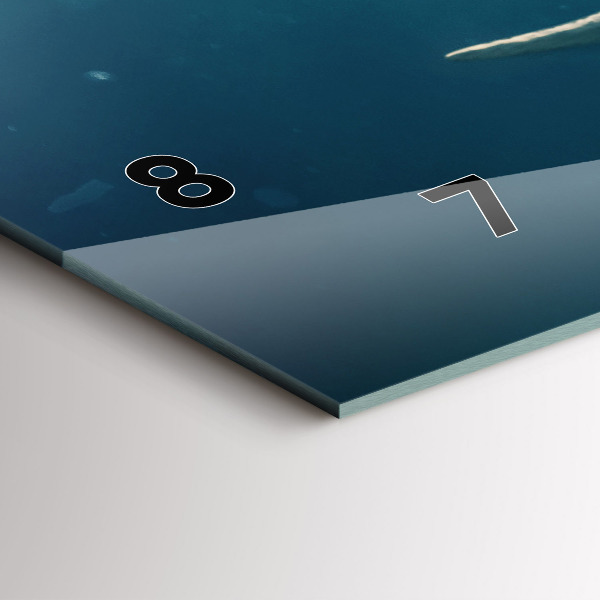 Horloge murale horizontale 'Éléphant nageant dans l''océan'