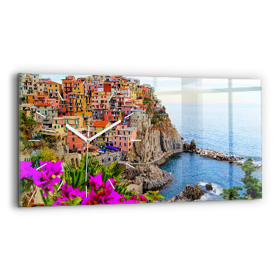 Horloge rectangulaire horizontale Côte des Cinque Terre