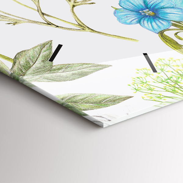 Horloge rectangulaire horizontale Composition florale