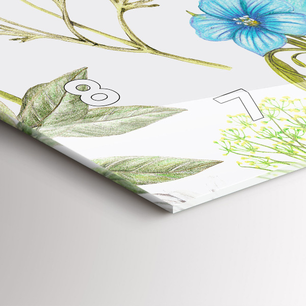 Horloge rectangulaire horizontale Composition florale