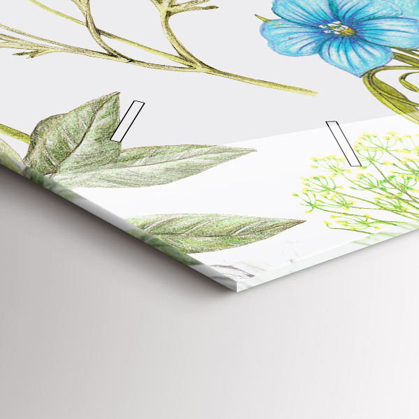 Horloge rectangulaire horizontale Composition florale