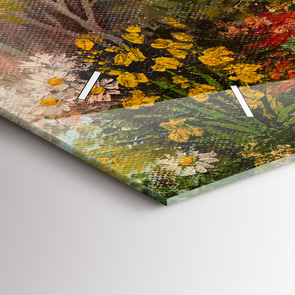 Horloge rectangulaire horizontale 'Composition de l''huile dans la forêt'