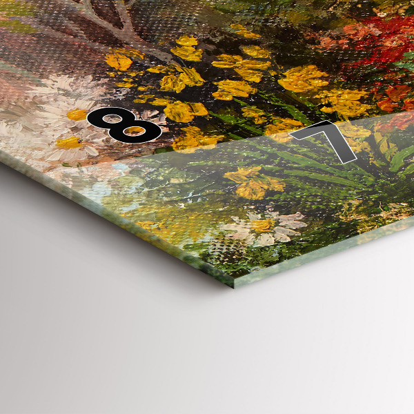 Horloge rectangulaire horizontale 'Composition de l''huile dans la forêt'