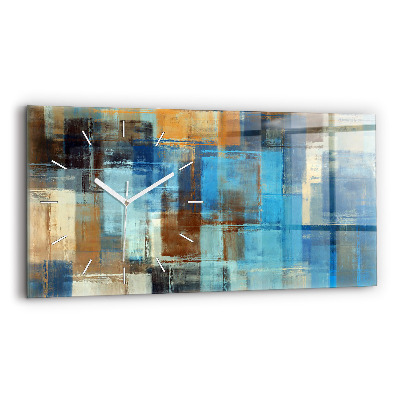 Horloge rectangulaire horizontale Fond coloré - abstrait