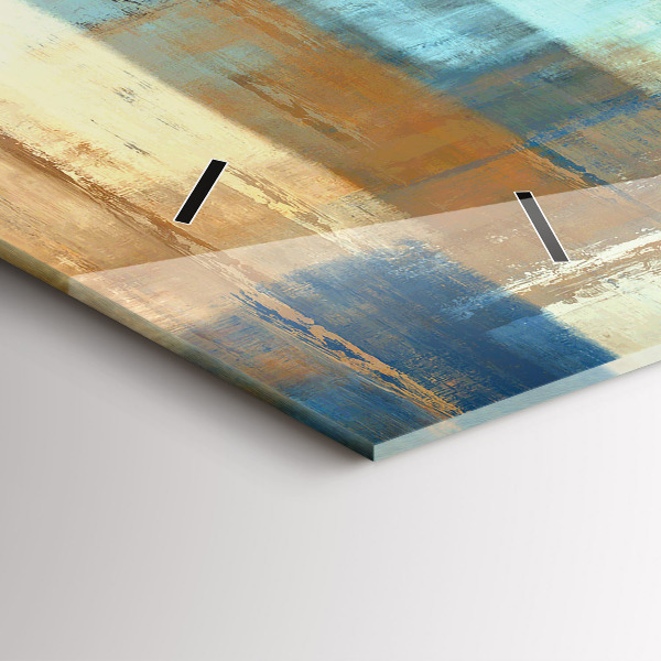 Horloge rectangulaire horizontale Fond coloré - abstrait