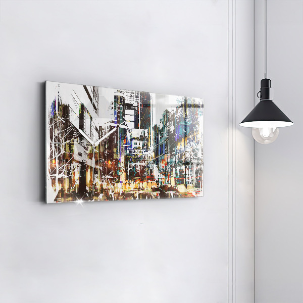 Horloge rectangulaire horizontale La ville de New York