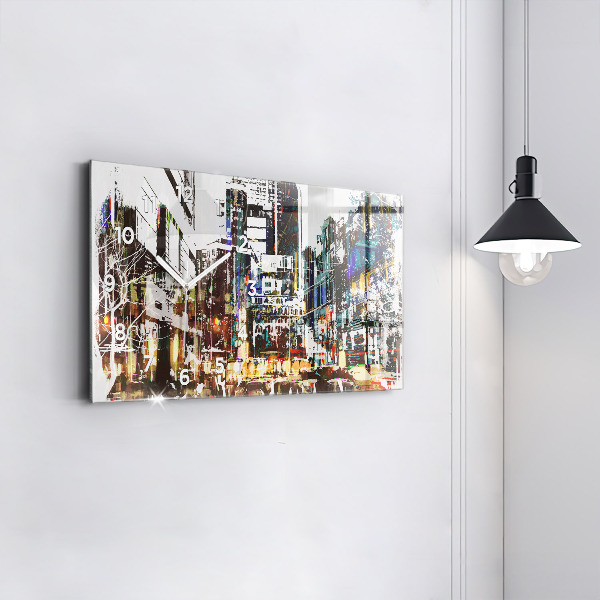 Horloge rectangulaire horizontale La ville de New York