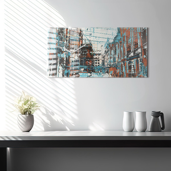 Horloge rectangulaire horizontale Art de rue