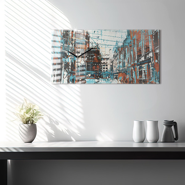 Horloge rectangulaire horizontale Art de rue