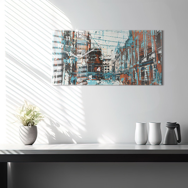 Horloge rectangulaire horizontale Art de rue