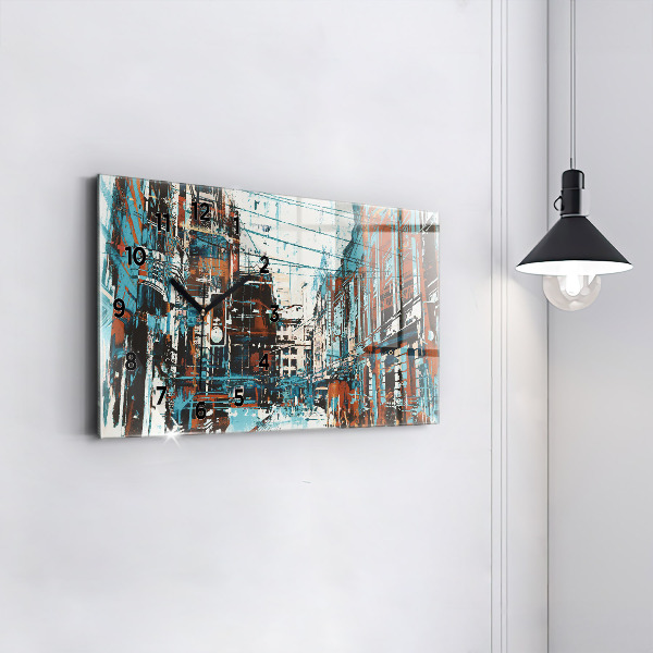 Horloge rectangulaire horizontale Art de rue