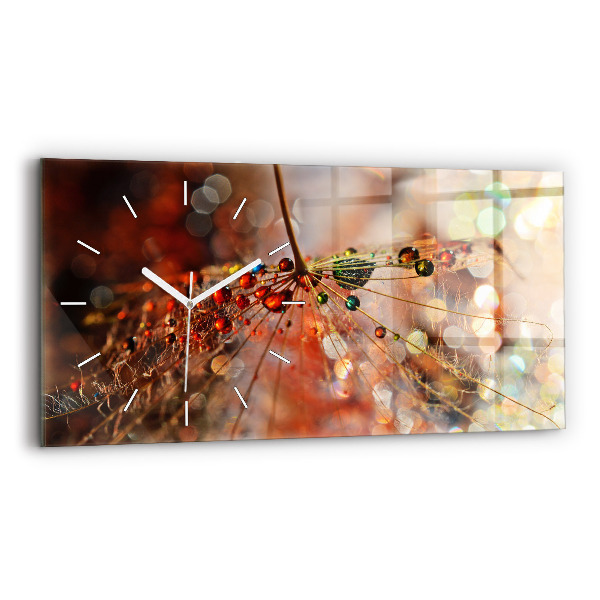 Horloge rectangulaire horizontale Pissenlit avec rosée
