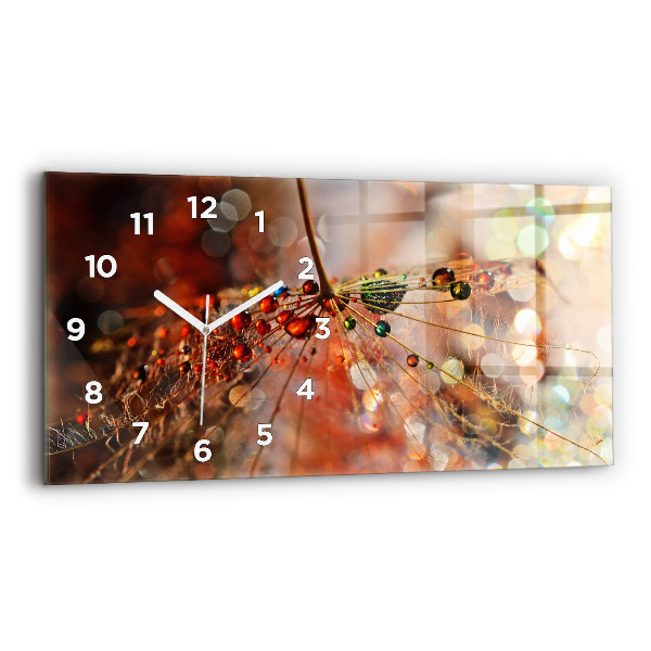 Horloge rectangulaire horizontale Pissenlit avec rosée