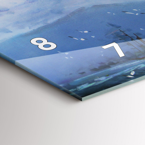 Horloge rectangulaire horizontale 'Un bateau sur l''eau'